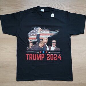 Trump 2024 - Fight! - New Large Black T-Shirt